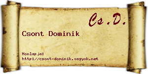 Csont Dominik névjegykártya